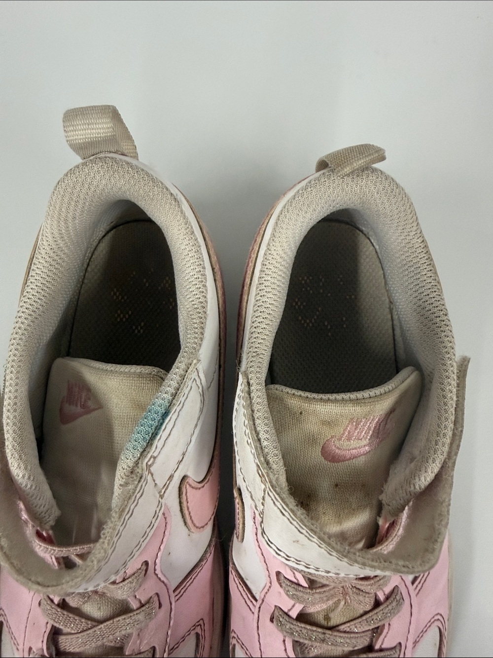 Nike Kids White and Light Pink Low-Top Sneakers 13c - Picture 4 of 7